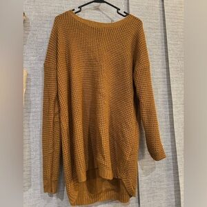 Women’s Orange Knit Sweater (1X)